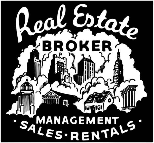 Broker immobiliare — Vettoriale Stock