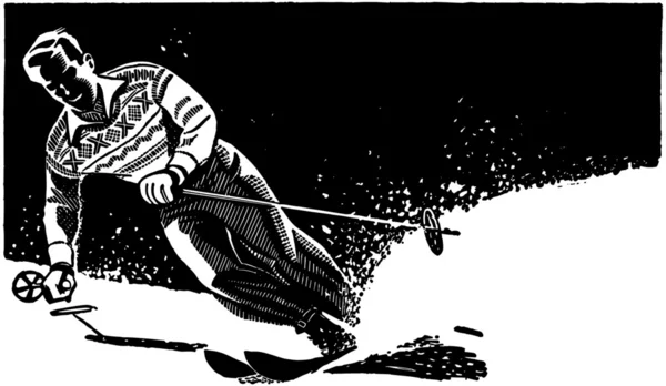 Стильный лыжник — стоковый вектор