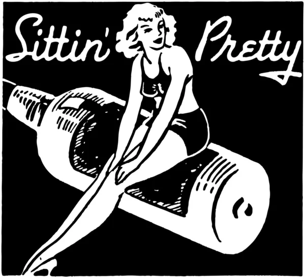 Sittin "Pretty — стоковый вектор