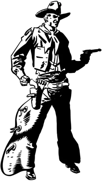 Pistolet de dessin Cowboy — Image vectorielle