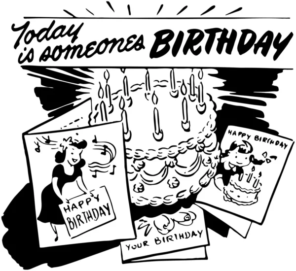 Aujourd'hui est l'anniversaire de quelqu'un — Image vectorielle