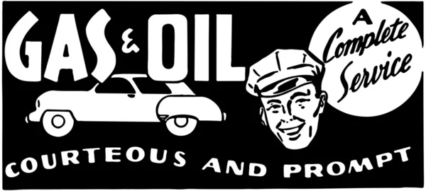 天然气和石油 A 完整的服务 — 图库矢量图片
