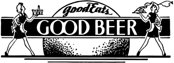 Good Eats Good Beer — Stock Vector