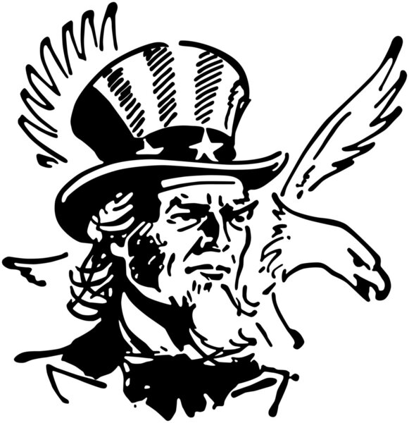 Uncle Sam With Eagle