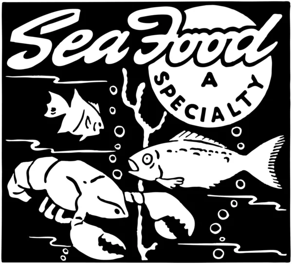 Seafood — Stock Vector