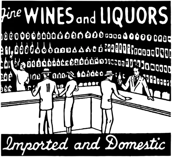 Vinos y licores finos — Archivo Imágenes Vectoriales