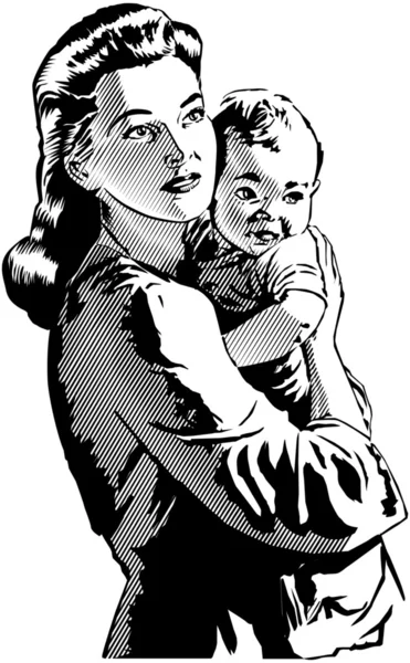 Mère et enfant — Image vectorielle