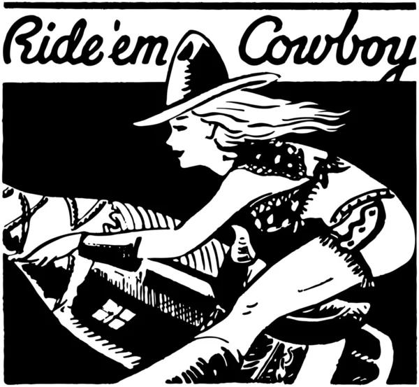 Ride 'em Cowboy — Stockvector