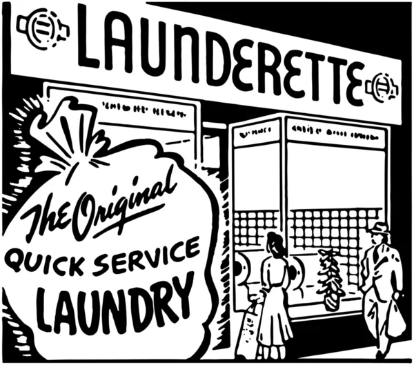 Launderette — Stock Vector