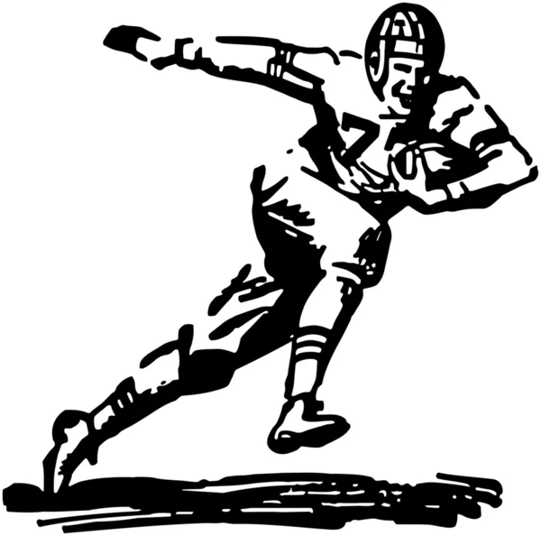 Футболіст біжить з м'ячем — стоковий вектор