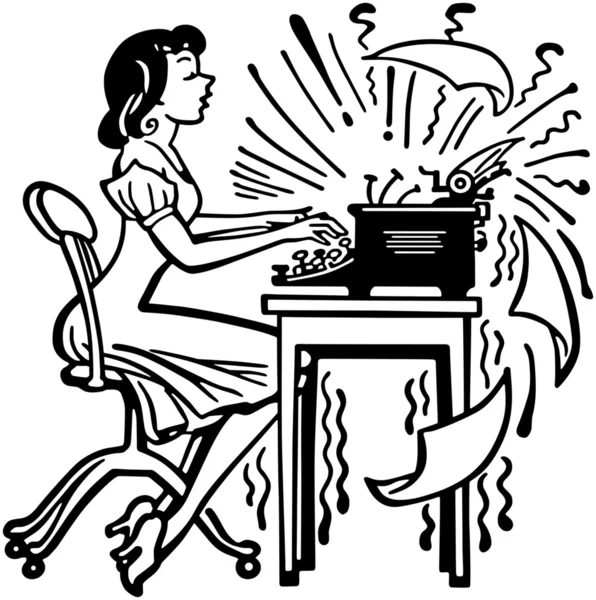 Kadın deli gibi yazarak