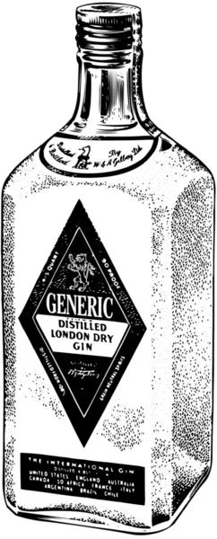 Botella de Ginebra destilada — Archivo Imágenes Vectoriales