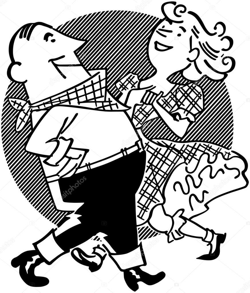 Square Dancing Couple