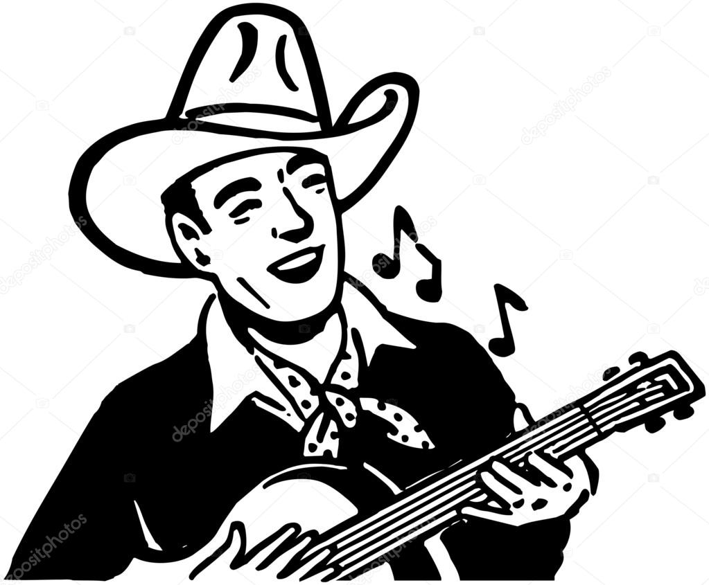 Cowboy Playing Guitar