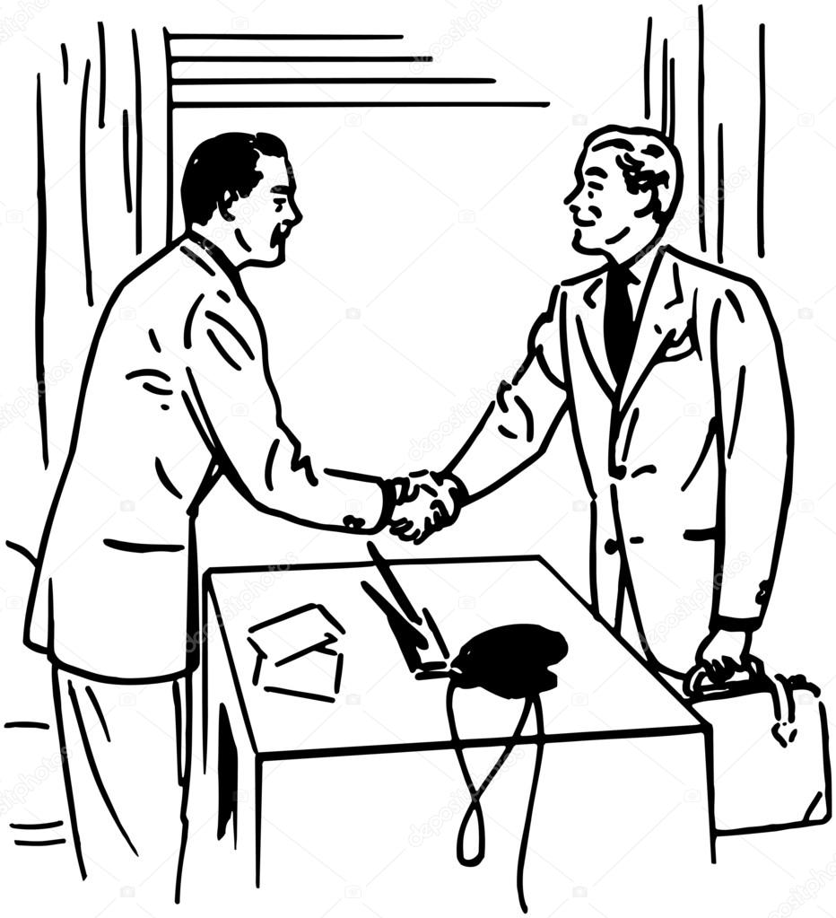 Two Men Greeting Each Other