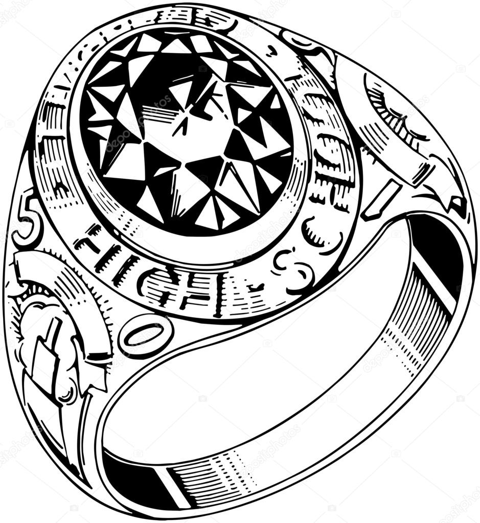 Download Grad Ring Round — Stock Vector © RetroClipArt #55669333