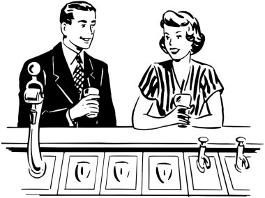 Date At Soda Fountain clipart