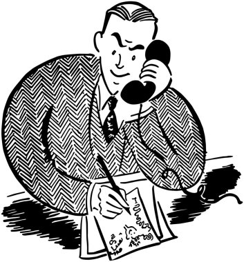 Man On The Phone clipart
