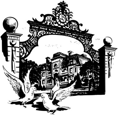 Doves At The Gate clipart