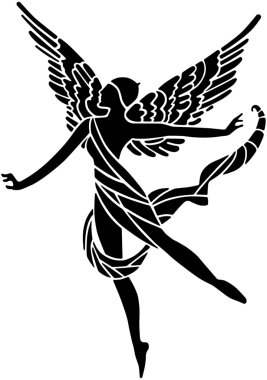 Art Deco Tanrıça kanatlı