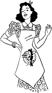 Lady With Apron clipart