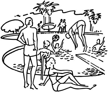 havuz kenarındaki eğlence