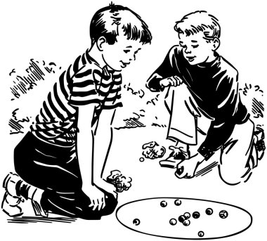 Boys Playing Marbles clipart