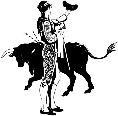 Matador boğa ile