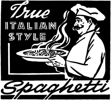 Italian Style Spaghetti clipart
