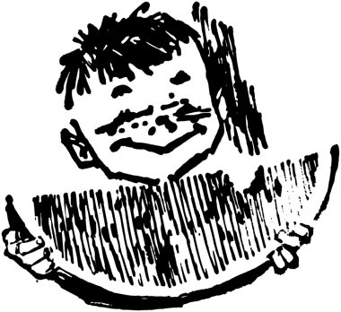 Boy Eating Watermelon