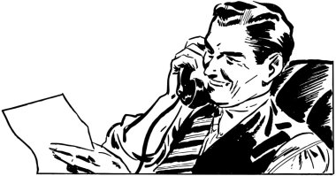 Man On The Phone clipart