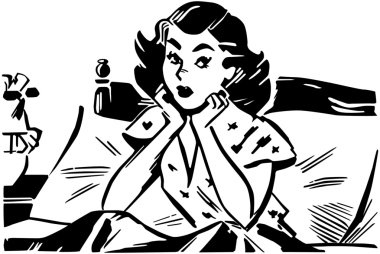 Yatakta kadın merak