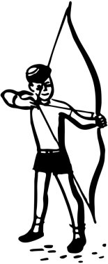 Çocuk yay ve ok ile