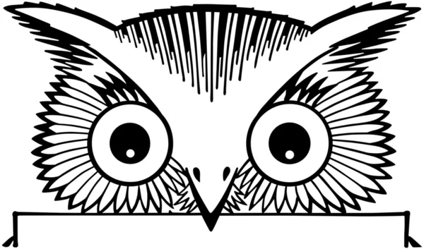 Gluren Owl Motif — Stockvector