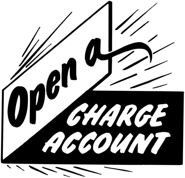 Open A Charge Account — Stock Vector