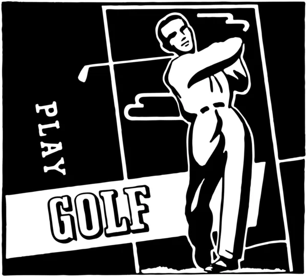 Golf spielen — Stockvektor