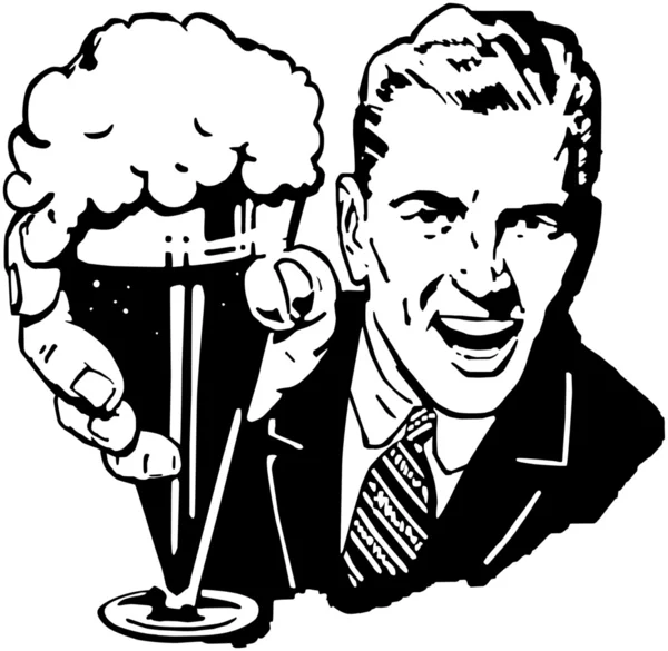 Piwo człowieka — Wektor stockowy