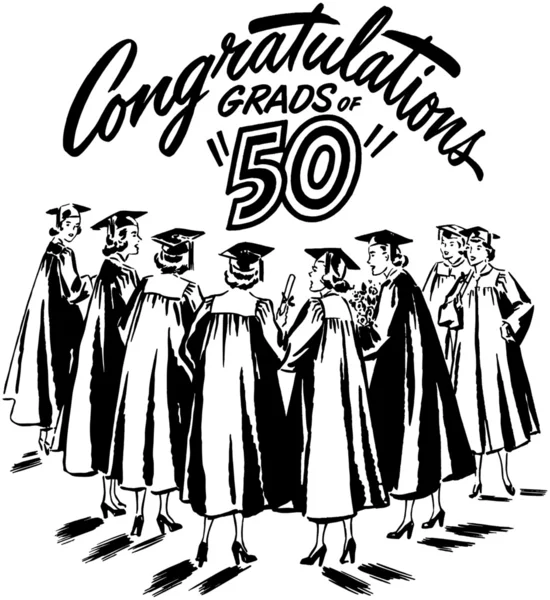 Поздравления Выпускникам 50 лет — стоковый вектор