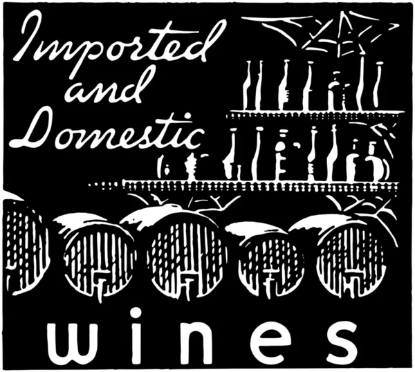 Imported And Domestic Wines — Stock Vector