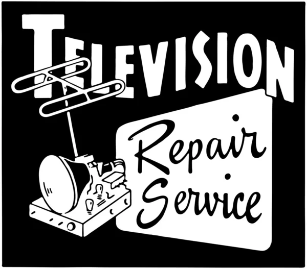 Servicio de reparación de televisión — Vector de stock