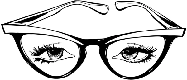 Kot oczy okulary — Wektor stockowy