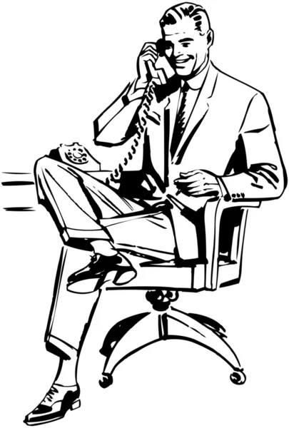 坐办公室椅子的男人 — 图库矢量图片