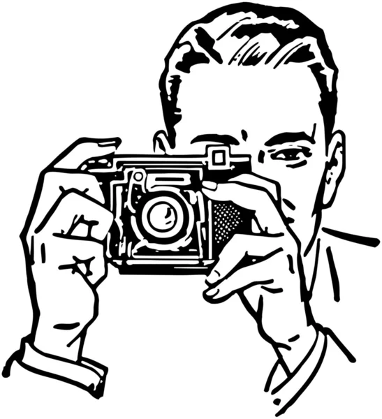 Man With Camera — Stock Vector