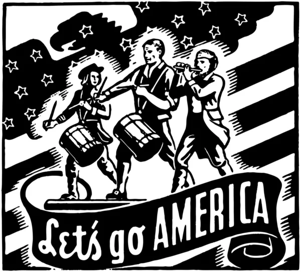 Let's Go Amerika — Stockvector