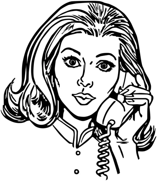 Phone Gal — Stock Vector