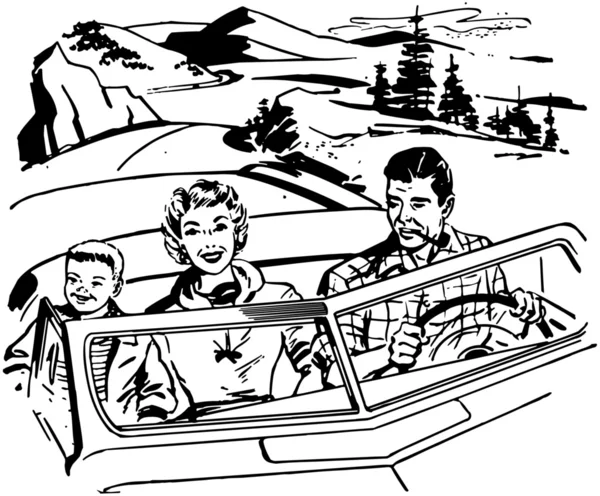 Семейная поездка — стоковый вектор