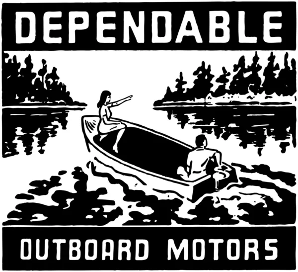Dependable Outboard Motors — Stock Vector