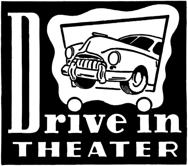 Drive-In Theater — Stock Vector