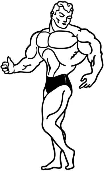 Uomo del muscolo — Vettoriale Stock