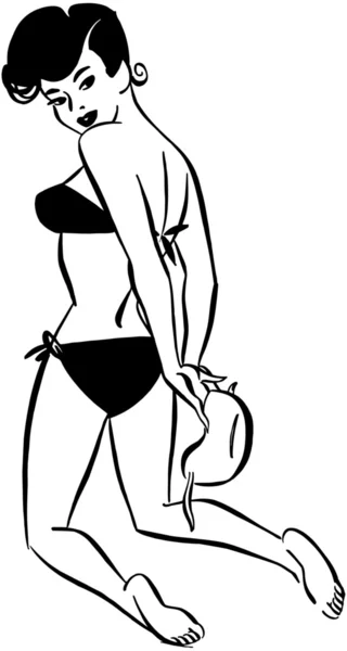 Babe bikini — Vettoriale Stock